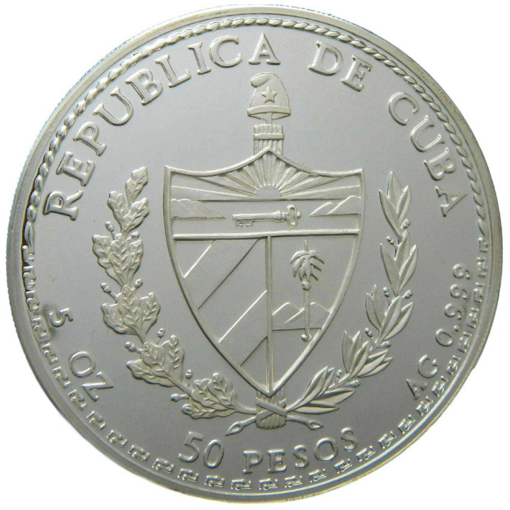 Kuba: Centenario Hatuey 5 uncji Srebra 1991