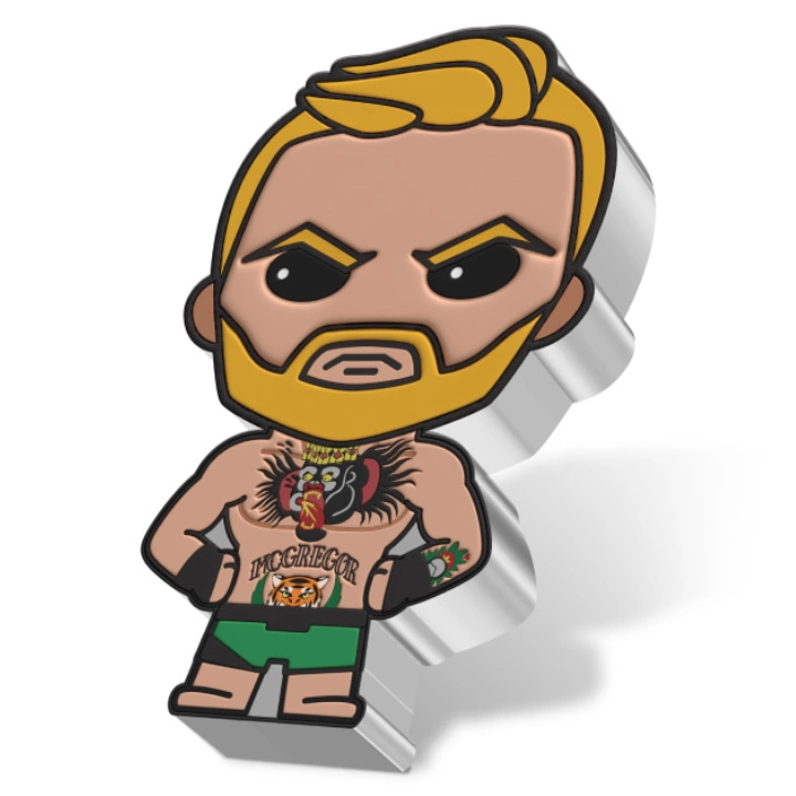Niue: UFC - Chibi 'Conor McGregor' kolorowany 1 uncja Srebra 2023 Proof