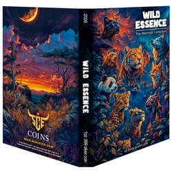 Liberia: Zestaw 5 monet Wild Essence kolorowany 5 uncji Srebra 2025 Proof