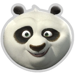 Niue: Kung Fu Panda - Po kolorowany 2 uncje Srebra 2023 Ultra High Relief Shaped Coin