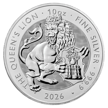 The Royal Tudor Beasts: Queen's Lion 10 uncji Srebra 2026