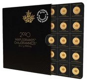 Kanadyjski Liść Klonowy  25 x 1 gram Złota 2020
