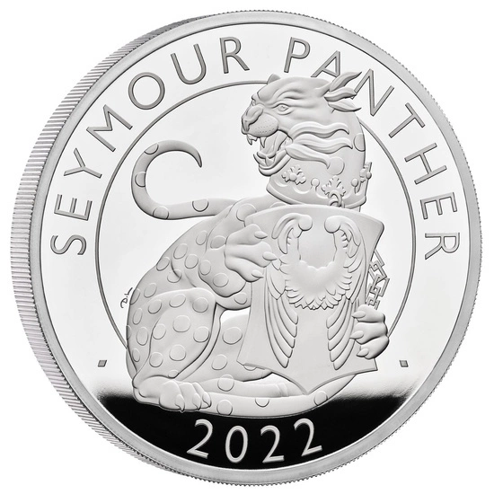 The Royal Tudor Beasts: Seymour Panther 1 uncja Srebra 2022 Proof