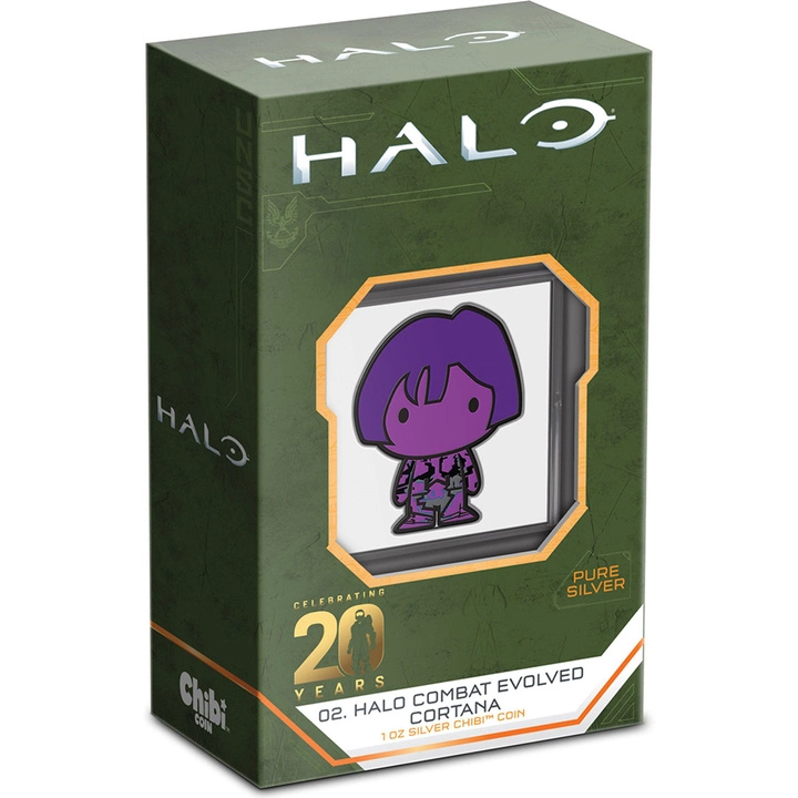 Niue: Halo - Cortana Chibi Coin kolorowany 1 uncja Srebra 2021 Proof