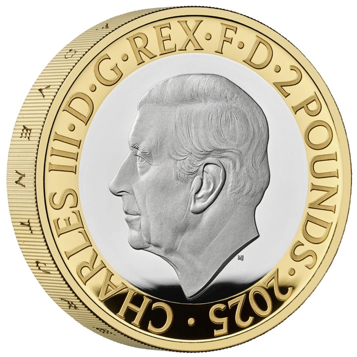 RRS Discovery £2 pozłacany Srebro 2025 Proof Piedfort
