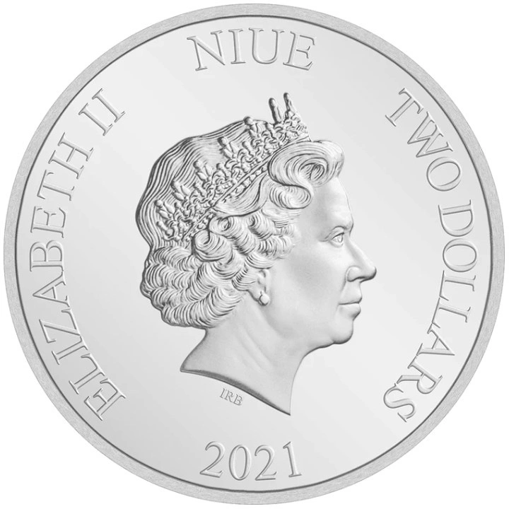 Niue: The Lord of the Rings - Frodo Baggins kolorowany 1 uncja Srebra 2021 Proof