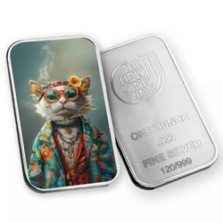 Sztabka The Holy Land Mint - Human Cats - Harmony kolorowana 1 uncja Srebra 2025 