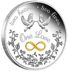 One Love kolorowany 1 uncja Srebra 2021 Proof