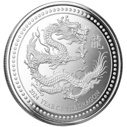 Samoa: Year of the Dragon 1 uncja Srebra 2024 Prooflike