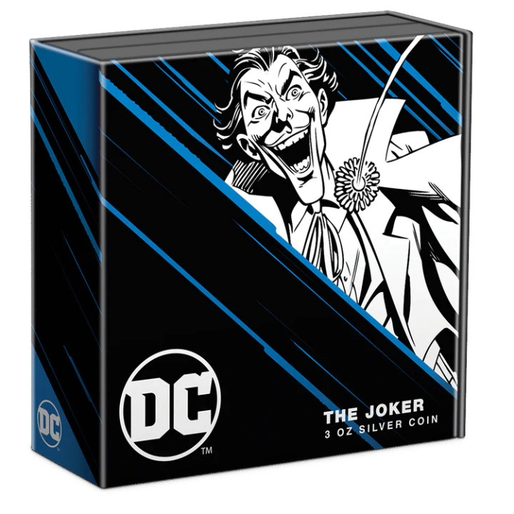 Niue: DC Villains - The Joker kolorowany 3 uncje Srebra 2023 Proof