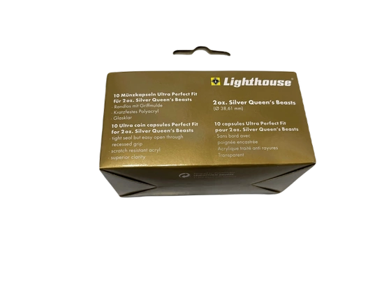 Leuchtturm - Plastikowy kapsel The Queen's Beasts / The Royal Tudor Beasts 2 uncje Srebra Ultra Perfect Fit (10 sztuk)