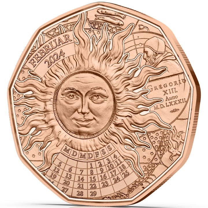 New Year Coin - Lucky Leap 5 Euro Miedź 2024