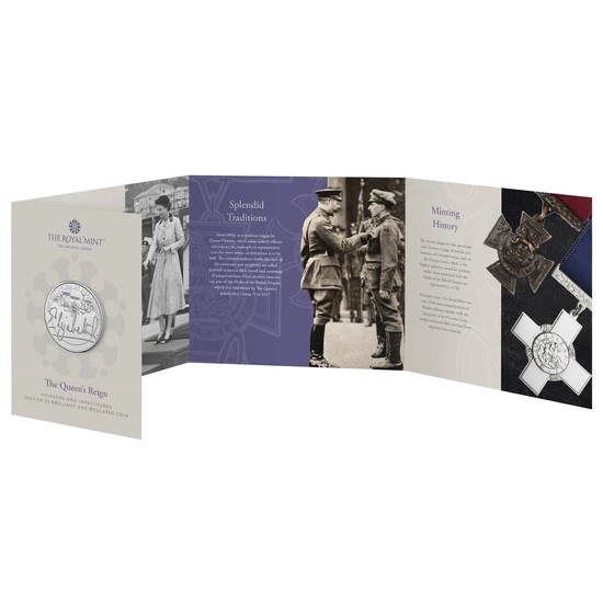 The Queen's Reign Honours and Investitures Miedzionikiel £5 2022