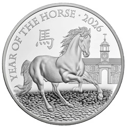 Royal Mint Lunar: Rok Konia 5 uncji Srebra 2026 Proof