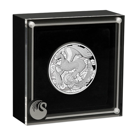 Chinese Myths and Legends: Phoenix 2 uncje Srebra 2022 Proof High Relief