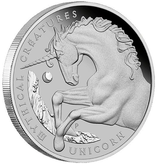 Mityczne Istoty: Jednorożec 1 uncja Platyny 2021 Proof