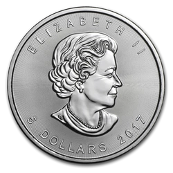 Kanadyjski Liść Klonowy 1 uncja Srebra 2017