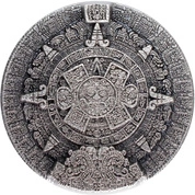 Aztec Sun Stone Stacker 2 uncje Srebra 2022