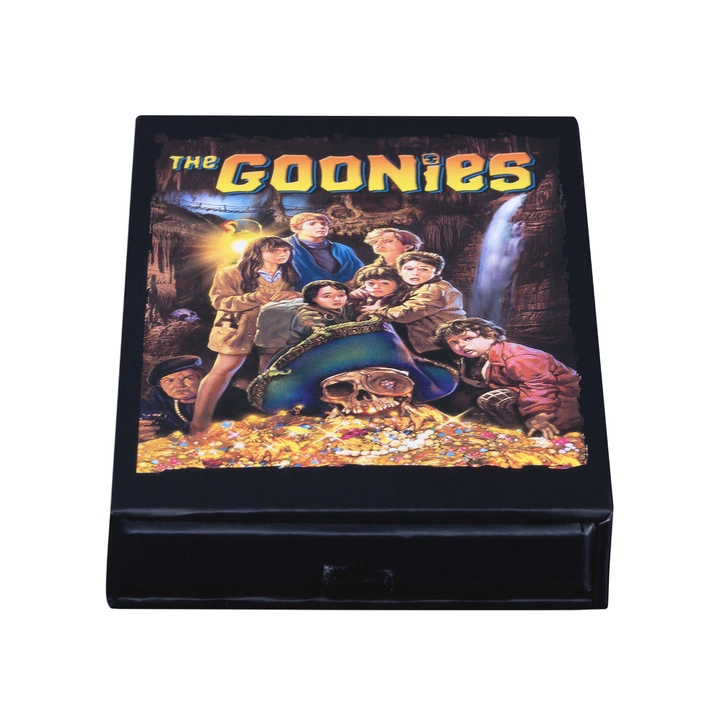 Samoa: The Goonies VHS Tape kolorowany 2 uncje Srebra 2025 Antiqued Shaped Coin