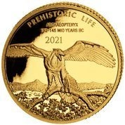 Congo: Prehistoric Life - Archaeopteryx 0.5 grama Złota 2021 Proof