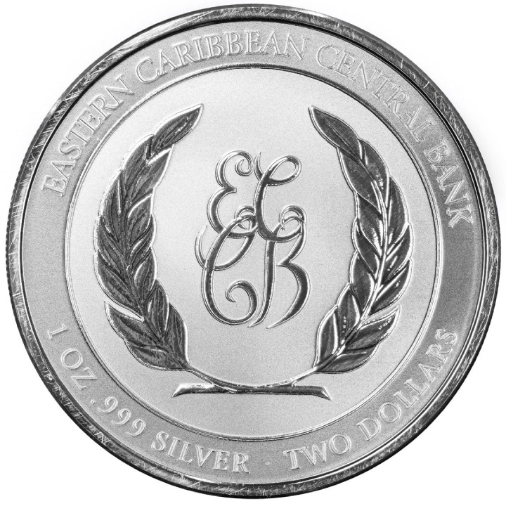 St. Kitts & Nevis: Coat of Arms 1 uncja Srebra 2024 Prooflike