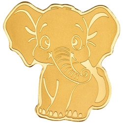 Palau: Elephant 0,5 grama Złota Silk Coin