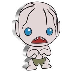 Niue: The Lord of the Rings - Golllum Chibi Coin kolorowany 1 uncja Srebra 2021 Proof