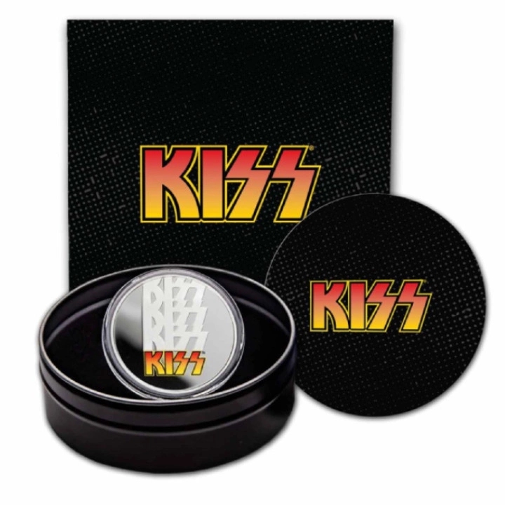 Niue: KISS 50th Anniversary kolorowany 1 uncja Srebra 2023 Proof