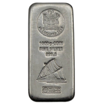 Fidżi: Sztabko-moneta 1000 gramów Srebra 10 Dolarów Różne Roczniki