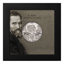 Cook Islands: X-Ray - Creation of Adam kolorowany 1 uncja Srebra 2023 Proof Ultra High Relief
