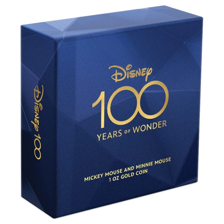 Niue: Disney 100 Years of Wonder - Mickey Mouse and Minnie Mouse 1 uncja Złota 2023 Proof
