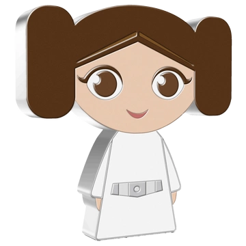 Niue: Star Wars - Princess Leia Chibi Coin kolorowany 1 uncja Srebra 2021 Proof
