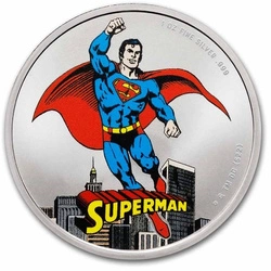 Samoa: DC Comics - Superman kolorowany 1 uncja Srebra 2023 Slab