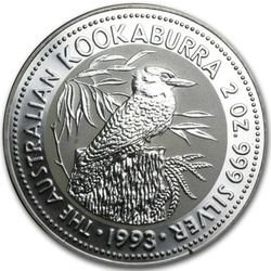 Kookaburra 2 uncje Srebra 1993