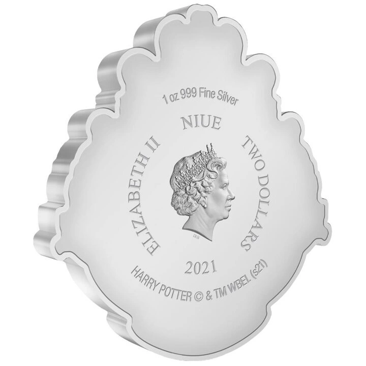 Niue: Harry Potter - Hogwarts Crest kolorowany 1 uncja Srebra 2021 Proof