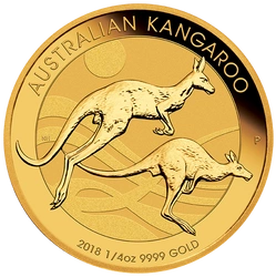 Australijski Kangur 1/4 uncji Złota 2018