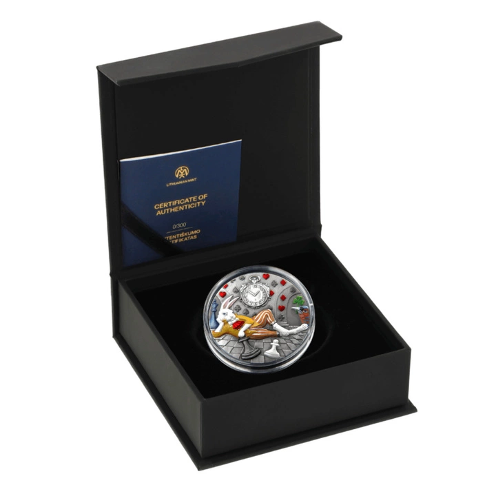 Niue: White Rabbit Rest kolorowany 1 uncja Srebra 2025 Prooflike