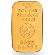 Sztabka Mennica Polska 250 gramów Złota 