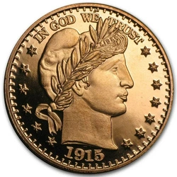 Barber Half Dollar 1 uncja Miedzi