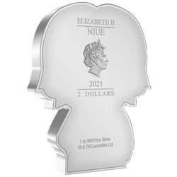 Niue: Star Wars - Han Solo Chibi Coin kolorowany 1 uncja Srebra 2021 Proof