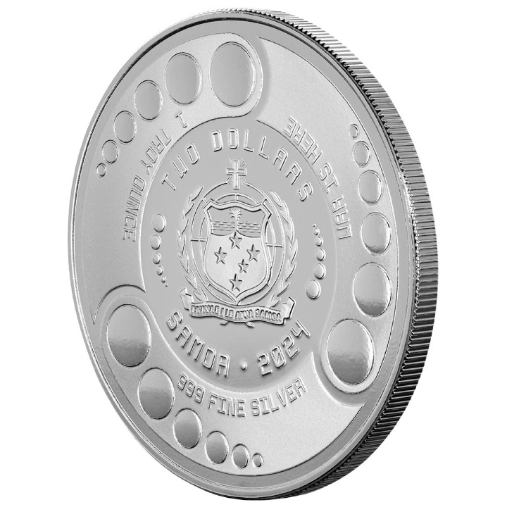 Samoa: Alien kolorowany 1 uncja Srebra 2024 Proof