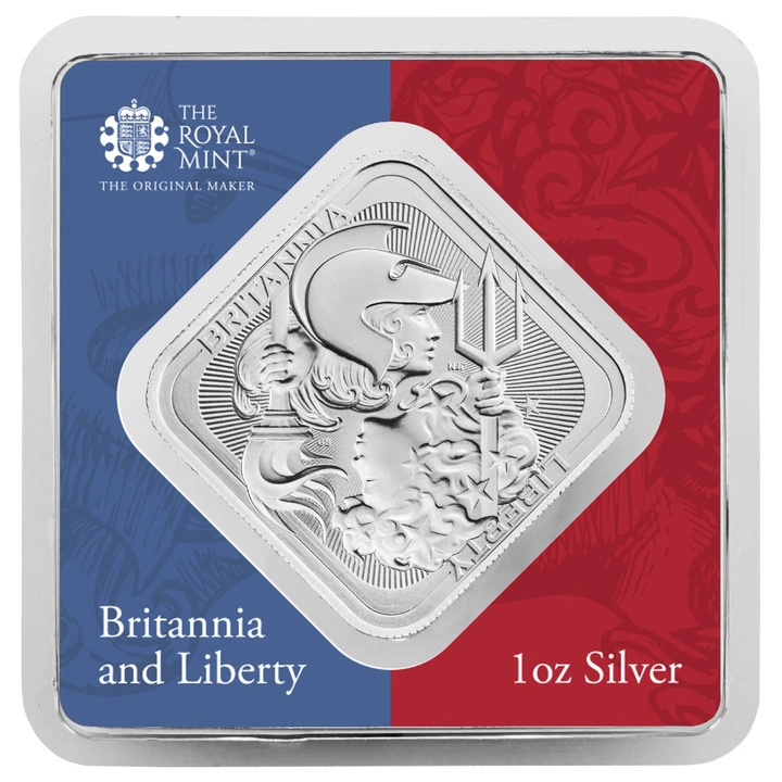 Sztabka The Royal Mint - Britannia and Liberty 1 uncja Srebra