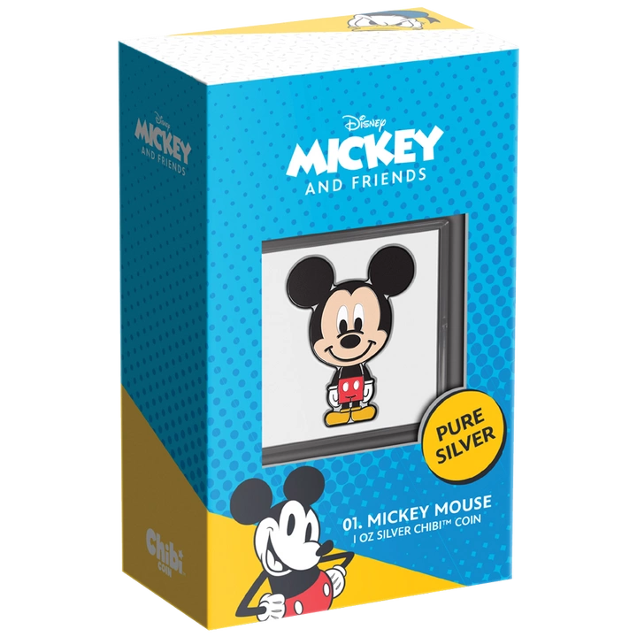 Niue: Disney - Mickey Chibi Coin kolorowany 1 uncja Srebra 2021 Proof