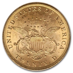 Liberty Double Eagle 20 Dollar 1873 Stan 2-