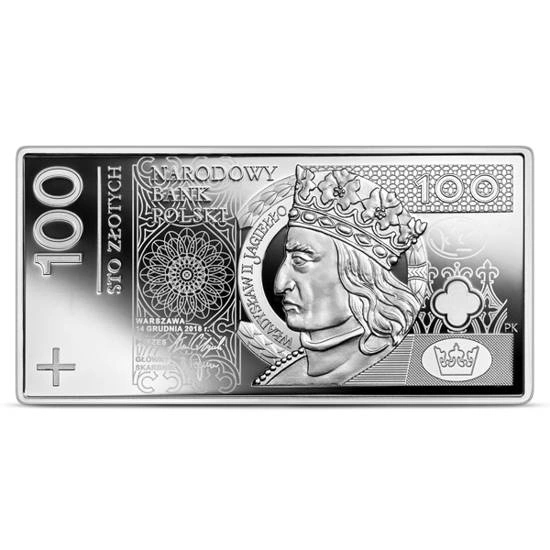 Polskie banknoty obiegowe - zestaw srebrnych monet 10 - 500 zł 2022 Proof