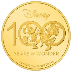 Niue: Disney 100 Years of Wonder - Mickey Mouse and Minnie Mouse 1 uncja Złota 2023 Proof
