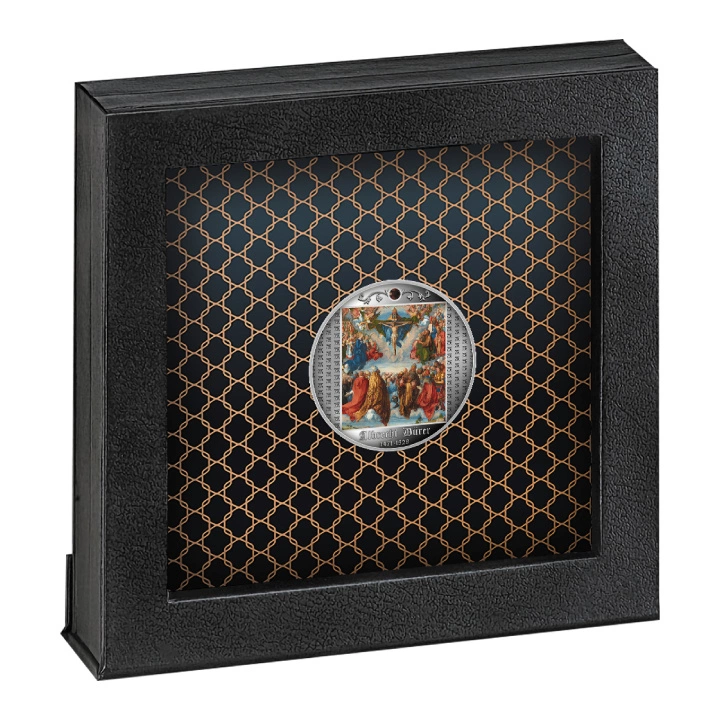 Cameroon: Albrecht Dürer - Adoracja Trójcy Świętej kolorowana Srebro 2021 Proof