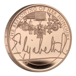 The Queen's Reign Honours and Investitures Złoto £5 2022 Proof