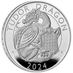 The Royal Tudor Beasts: The Tudor Dragon 1 uncja Srebra 2024 Proof