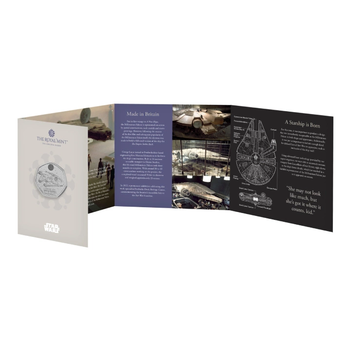Star Wars: Millennium Falcon 50p Miedzionikiel 2024